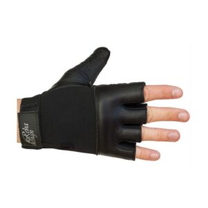 half-finger wheelchair gloves in black color